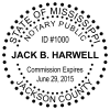 Mississippi Notary Dots Round Stamp