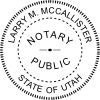 Utah Notary Round Imprint