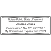 Vermont Notary Rectangular Stamp Seal Imprint