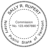 Vermont Notary Round Imprint