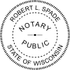 Wisconsin Notary Round  Imprint