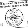 State of Arkansas Engineer Seal Imprint