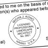 State of Hawaii Landscape Architect Seal Imprint