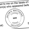 State of Kansas Architect Seal Imprint