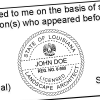 State of Louisiana Landscape Architect Seal Imprint