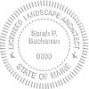 State of Maine Landscape Architect Embossed Impression