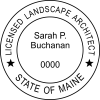 State of Maine Landscape Architect Stamp