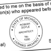 State of Michigan Architect Seal Imprint