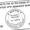 State of Montana Engineer Seal Seal Imprint