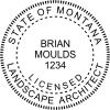 State of Montana Landscape Architect Milled Border