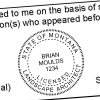 State of Montana Landscape Architect Milled Border Seal Imprint