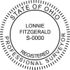 State of Ohio Land Surveyor Stamp