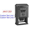 Self-Inking Date Stamp with Custom Text  Body and Design
