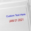 Top Line Custom Date Stamp Imprint Examples on Envelopes