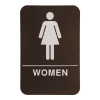 Brown Women's ADA Braille Restroom Sign