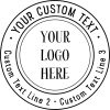 Double Ring Custom Logo Round Stamp