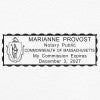 Massachusetts Notary Seal Impression on White Background