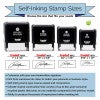 Sizing chart for the Trodat Printy 4911-4914 Self Inking Signature Stamps