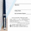 Example of Massachusetts CERTIFIED TRUE COPY Notary Stamp impression on paper