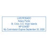 U.S. Virgin Islands Notary Stamp - Rectangle Imprint Example