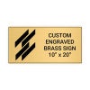 Horizontal Engraved Heavy Brass Signs 10" x 20"
