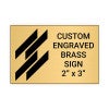 Horizontal Engraved Heavy Brass Signs 2" x 3"