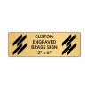 Horizontal Engraved Heavy Brass Signs 2" x 6"