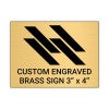 Horizontal Engraved Heavy Brass Signs 3" x 4"