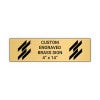 Horizontal Engraved Heavy Brass Signs 4" x 14"