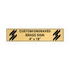 Horizontal Engraved Heavy Brass Signs 4" x 18"
