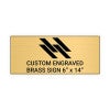 Horizontal Engraved Heavy Brass Signs 6" x 14"