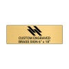 Horizontal Engraved Heavy Brass Signs 6" x 18"