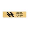 Horizontal Engraved Heavy Brass Signs 6" x 24"