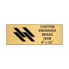 Horizontal Engraved Heavy Brass Signs 8" x 22"