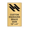 Vertical Engraved Heavy Brass Signs 10" x 6"