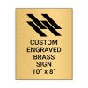 Vertical Engraved Heavy Brass Signs 10" x 8"