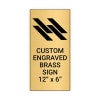 Vertical Engraved Heavy Brass Signs 12" x 6"