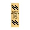 Vertical Engraved Heavy Brass Signs 18" x 6"