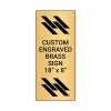 Vertical Engraved Heavy Brass Signs 18" x 8"