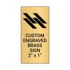 Vertical Engraved Heavy Brass Signs 2" x 1"