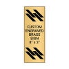 Vertical Engraved Heavy Brass Signs 8" x 3"