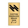Vertical Engraved Heavy Brass Signs 8" x 4"