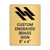 Vertical Engraved Heavy Brass Signs 8" x 6"