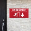 Plastic Engraved 6" x 12" Horizontal Sign for an emergency exit