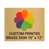 Horizontal Full Color Brass Signs 10" x 12"