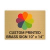 Horizontal Full Color Brass Signs 10" x 14"