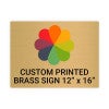 Horizontal Full Color Brass Signs 12" x 16"