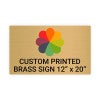 Horizontal Full Color Brass Signs 12" x 20"