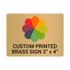 Horizontal Full Color Brass Signs 3" x 4"