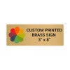 Horizontal Full Color Brass Signs 3" x 8"